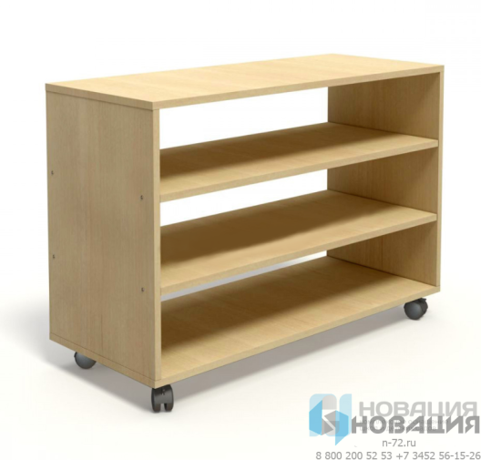 Стеллаж-разделитель на колесах (3 отдела)