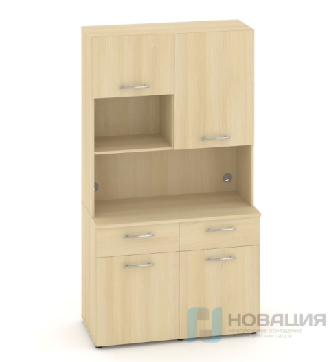 Шкаф мини-кухня, Вариант №1, 1200х600/420х2178 мм