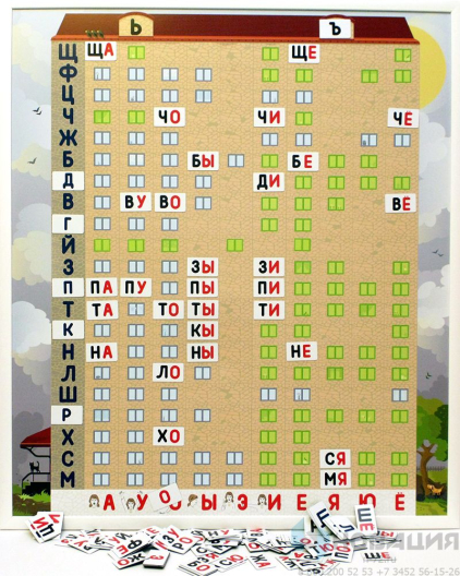 Магнитная доска Слоговый домик