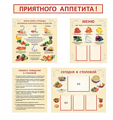 Комплект стендов для столовой (4 шт.)